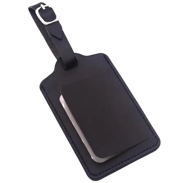 etiquette bagage cuir travelbasics