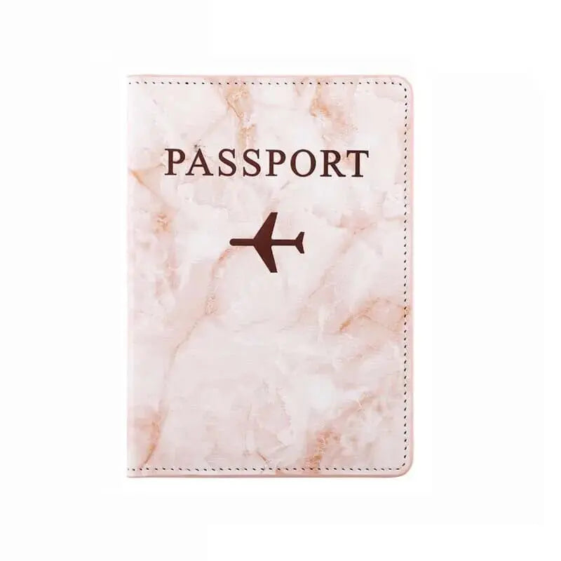 housse passeport marbre avion