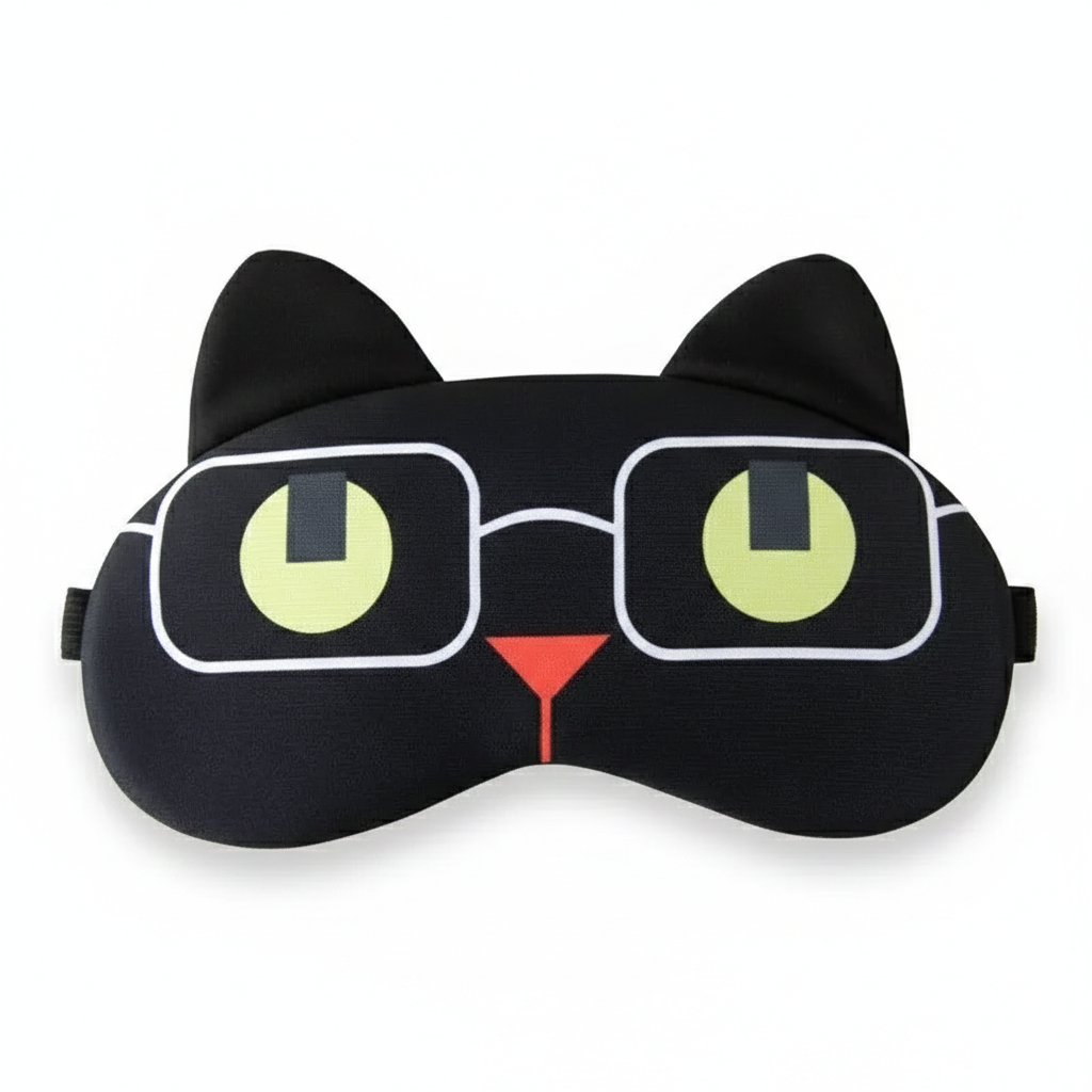 Masque de Sommeil Chat Noir
