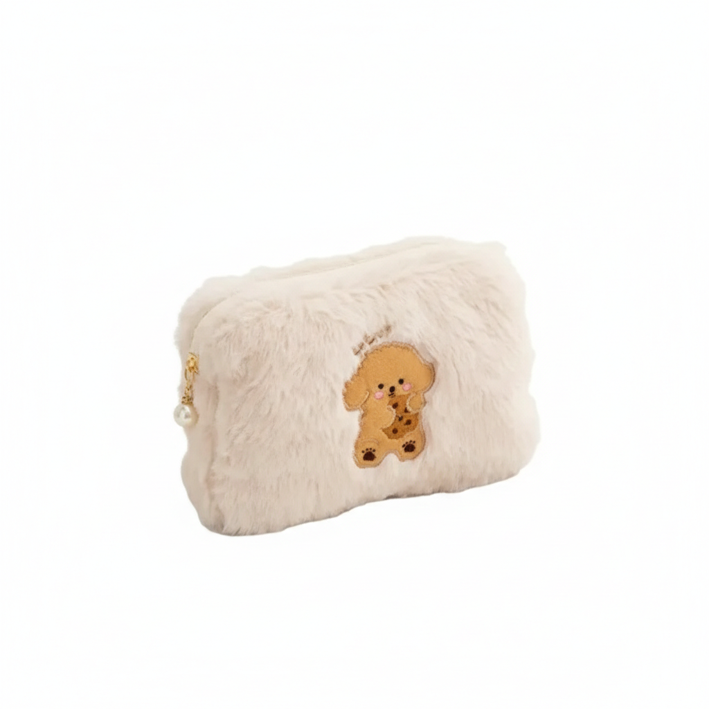 Trousse de Toilette Bebe Chien Beige