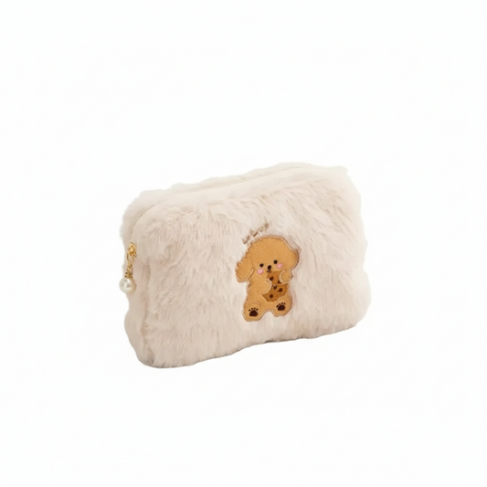 Trousse de Toilette Bebe Chien Beige