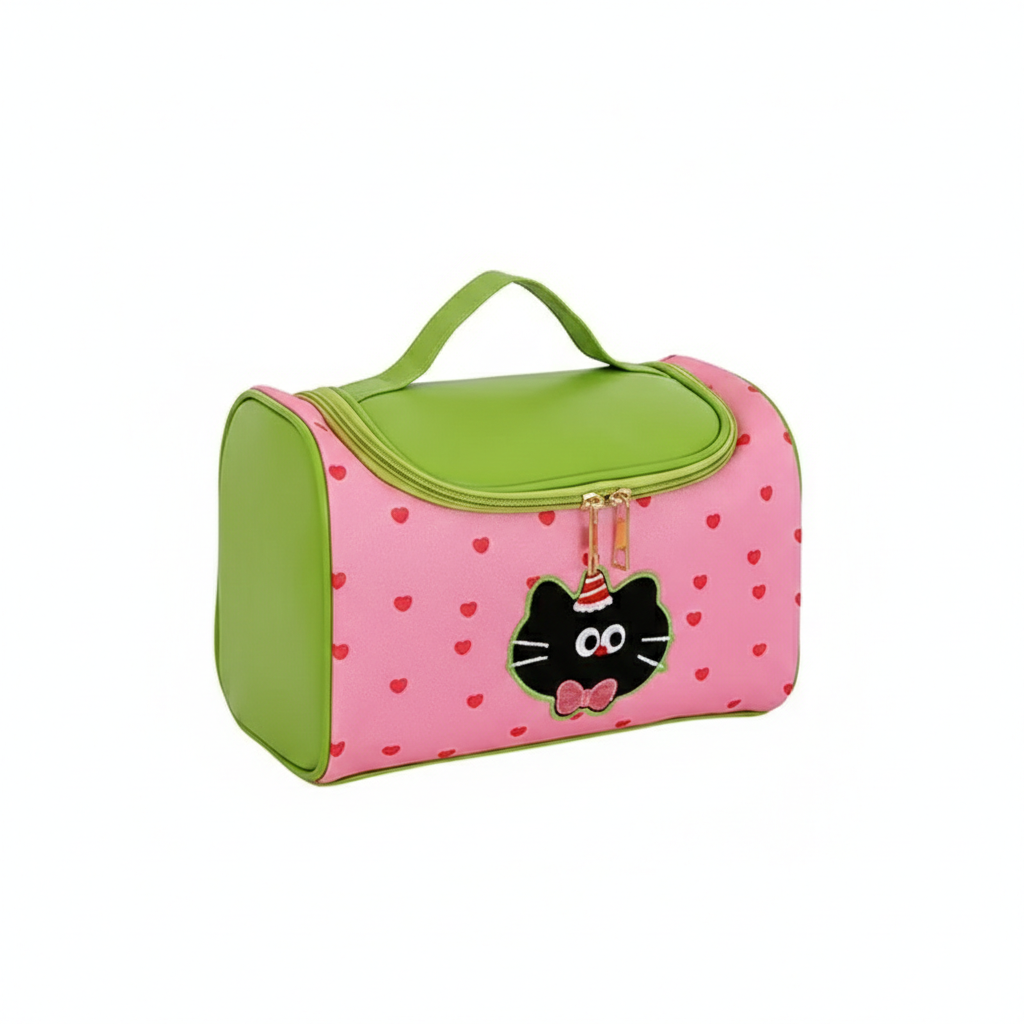 Trousse de Toilette Bebe Cœur de Chat