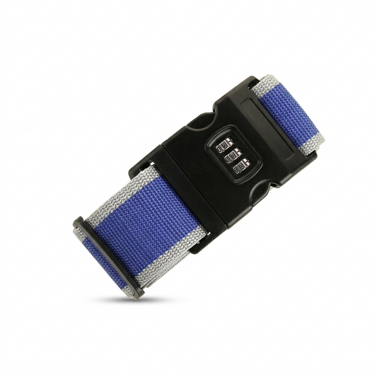 Sangle Valise Sécurité à Code Lot de 2 Bleu et Gris