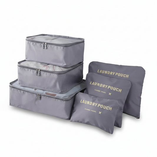 Organisateur de valise Laundry Pouch Lot 6 Gris