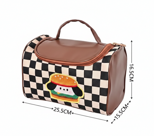 Trousse de Toilette Bebe Look Chien et Damier Noir