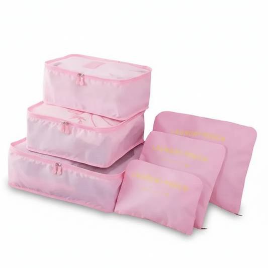 Organisateur de valise Laundry Pouch Lot 6 Rose