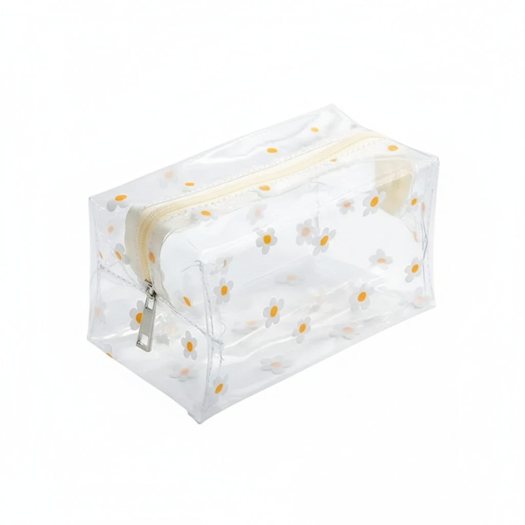 Trousse Toilette Femme Transparente Look Marguerite