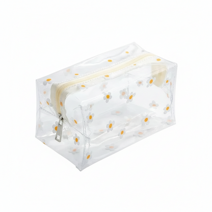 Trousse Toilette Femme Transparente Look Marguerite
