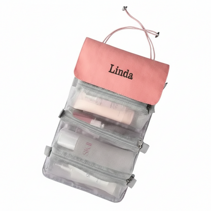 Trousse Toilette Femme Prénom Personnalisé Pliable