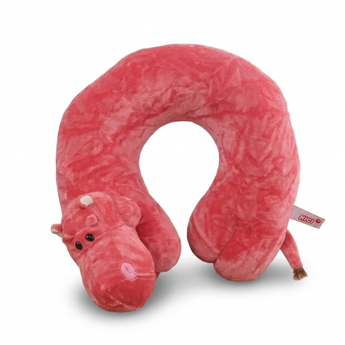 Coussin de Voyage  hippopotame Rouge