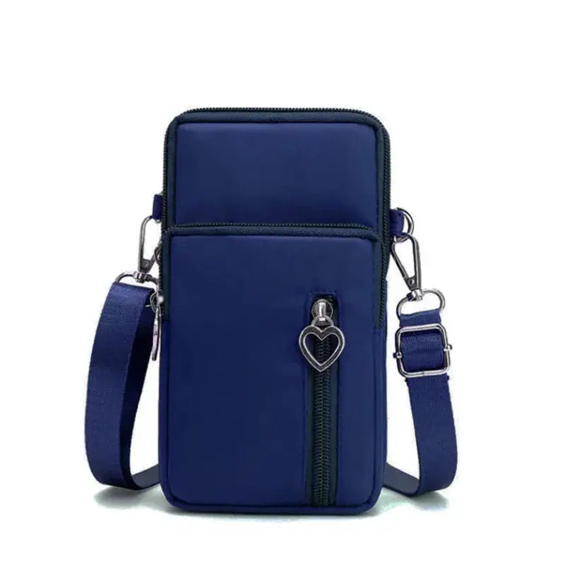 Mini Sac à Bandoulière pour Téléphone et Cartes Coeur - Voyage Serein