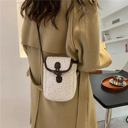 Mini Sac à Bandoulière pour Téléphone et Cartes Laine - Voyage Serein