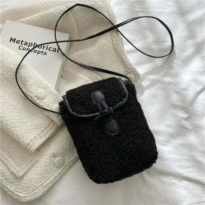 Mini Sac à Bandoulière pour Téléphone et Cartes Laine - Voyage Serein