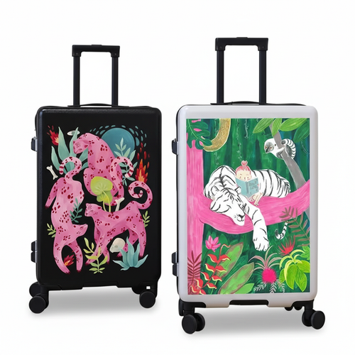 Valise Cabine à Motif Félin Artistique