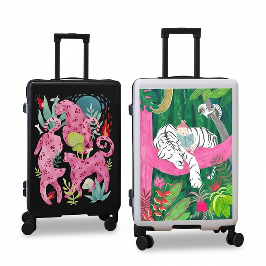 Valise Cabine à Motif Félin Artistique