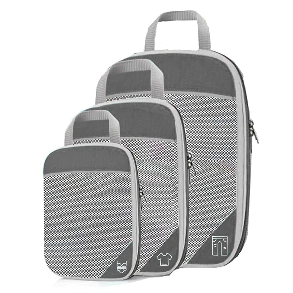 organisateurs de valise compressible set de 3