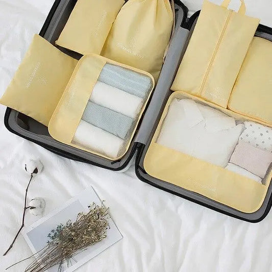 Organisateur de valise To Travel To Live Lot 7 Jaune - Voyage Serein