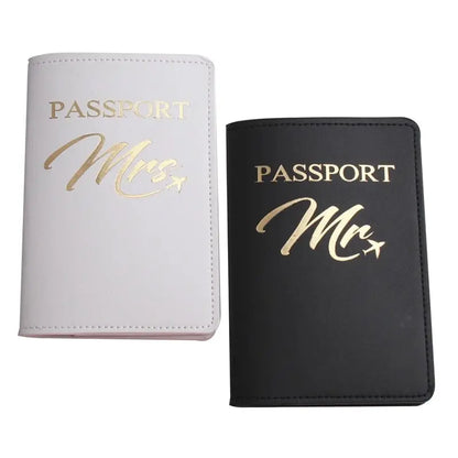 Porte Passeport et Étiquettes Valise Couple Mr & Mrs - Voyage Serein