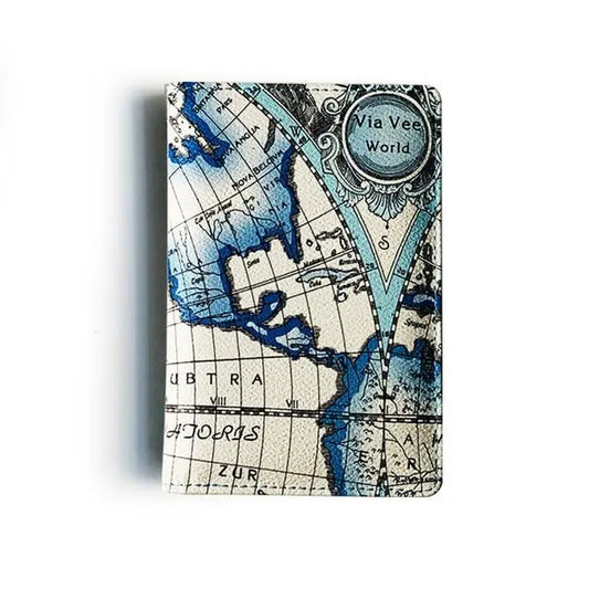 protege passeport blue antique map