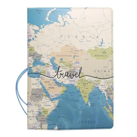 Protege Passeport Carte du Monde Authentique - Voyage Serein
