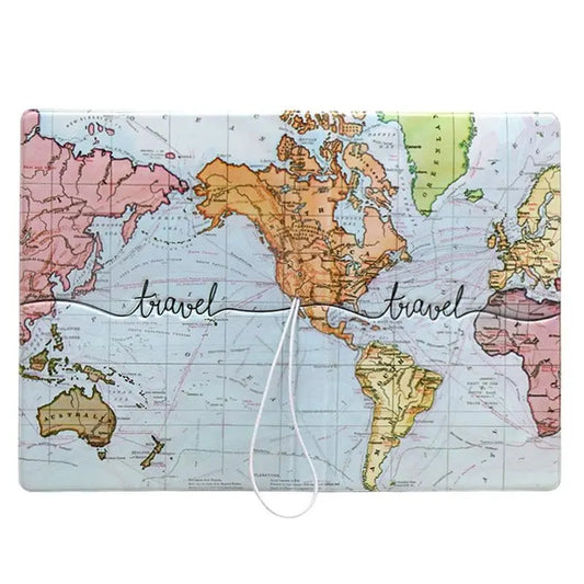 Protege Passeport Carte du Monde - Voyage Serein