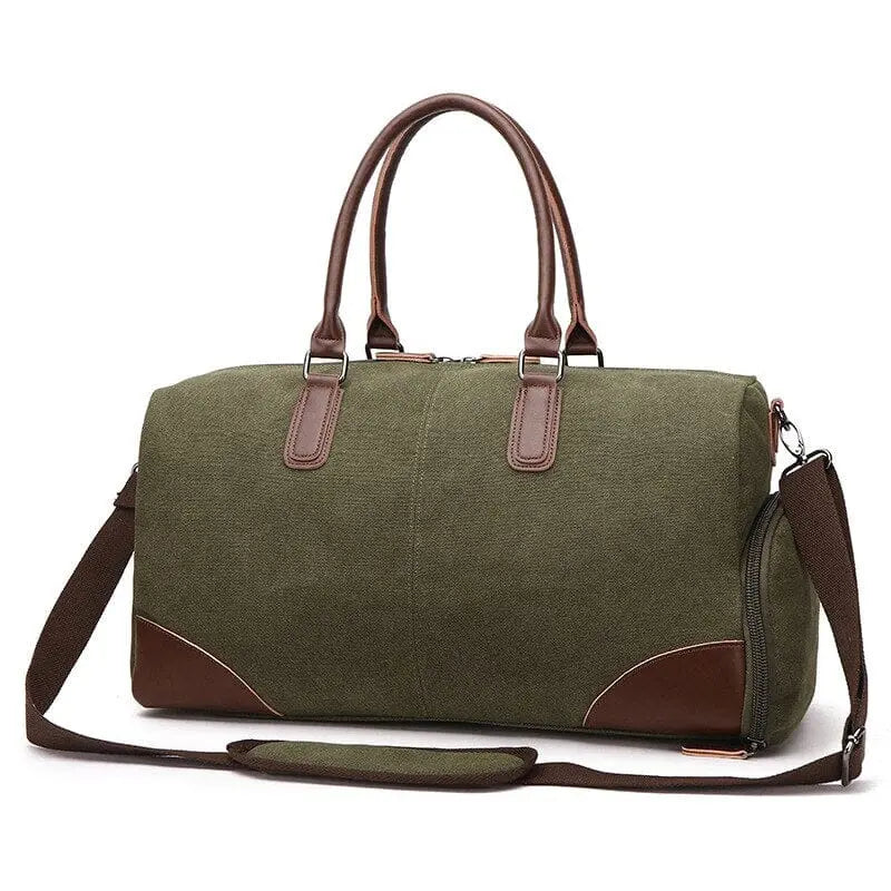 sac week end vintage voyage kaki