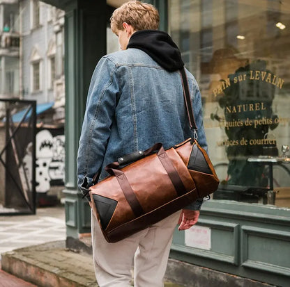 Sac de Voyage Escapade Vintage Cuir Marron - Voyage Serein