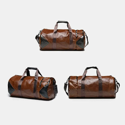 Sac de Voyage Escapade Vintage Cuir Marron - Voyage Serein