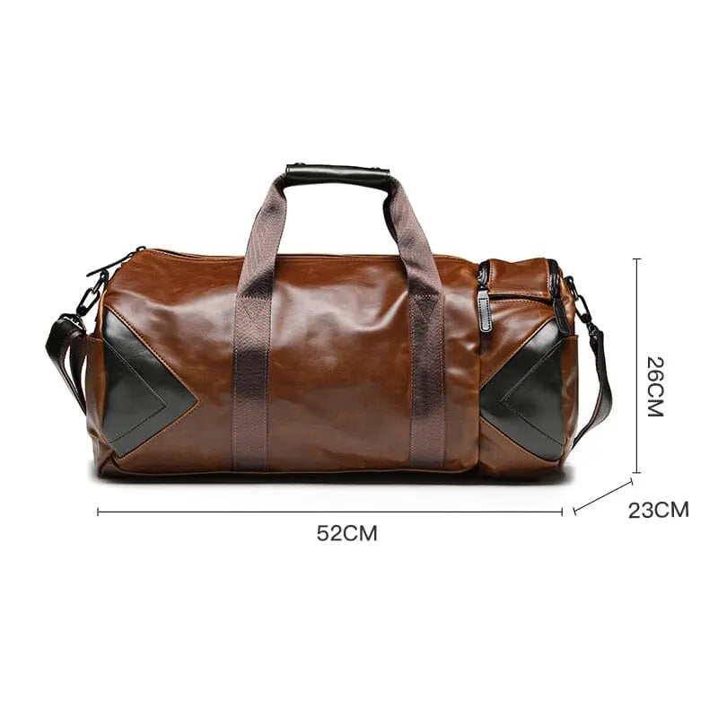 Sac de Voyage Escapade Vintage Cuir Marron - Voyage Serein