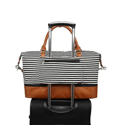 Sac de Voyage Femme Rayures Marines - Voyage Serein