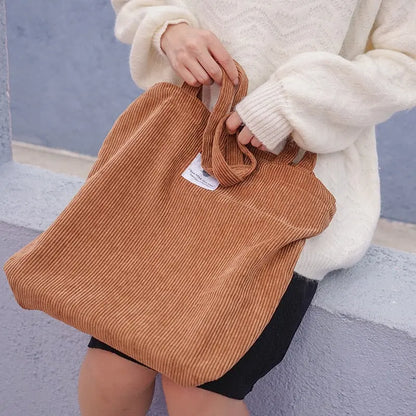 sac voyage femme tote bag velours côtelé