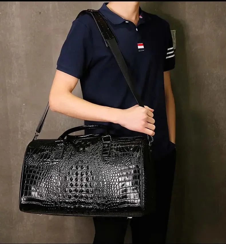 Sac de Voyage Homme en cuir de Crocodile - Voyage Serein