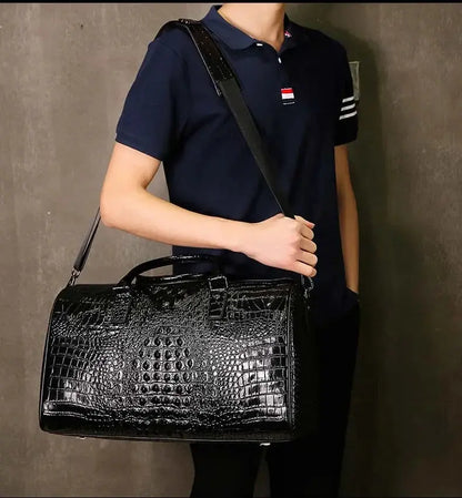 Sac de Voyage Homme en cuir de Crocodile - Voyage Serein