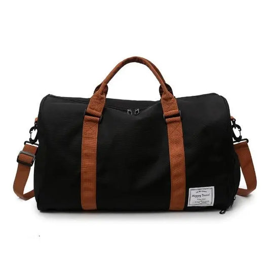 Sac de Voyage avec Poche à Chaussures Noir - Voyage Serein