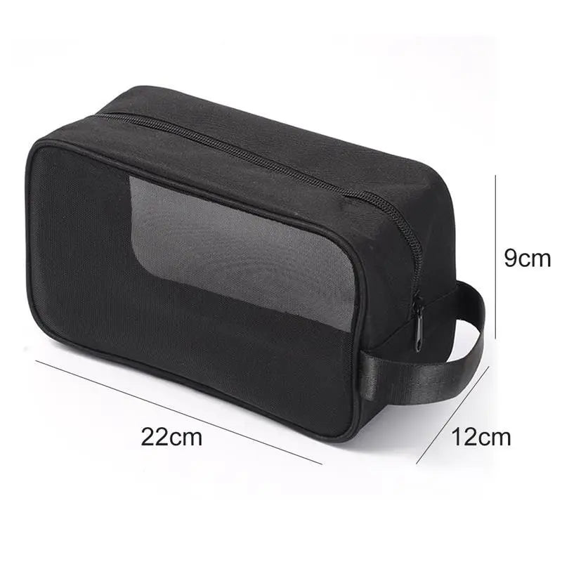 Trousse Toilette Femme Maille Noire - Voyage Serein