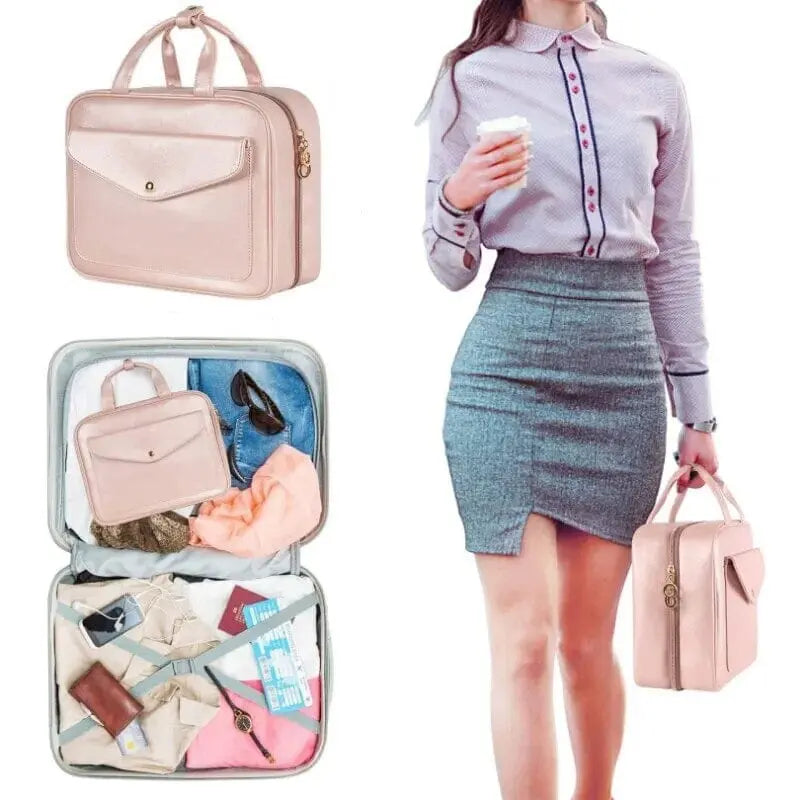 Trousse Toilette Femme Multifonction Rose - Voyage Serein