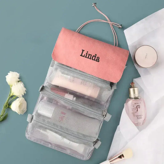 trousse de toilette personnalisée femme pliable