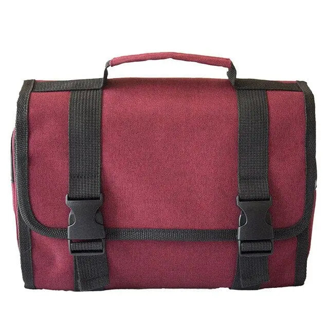 grande trousse de toilette homme dépliante à suspendre