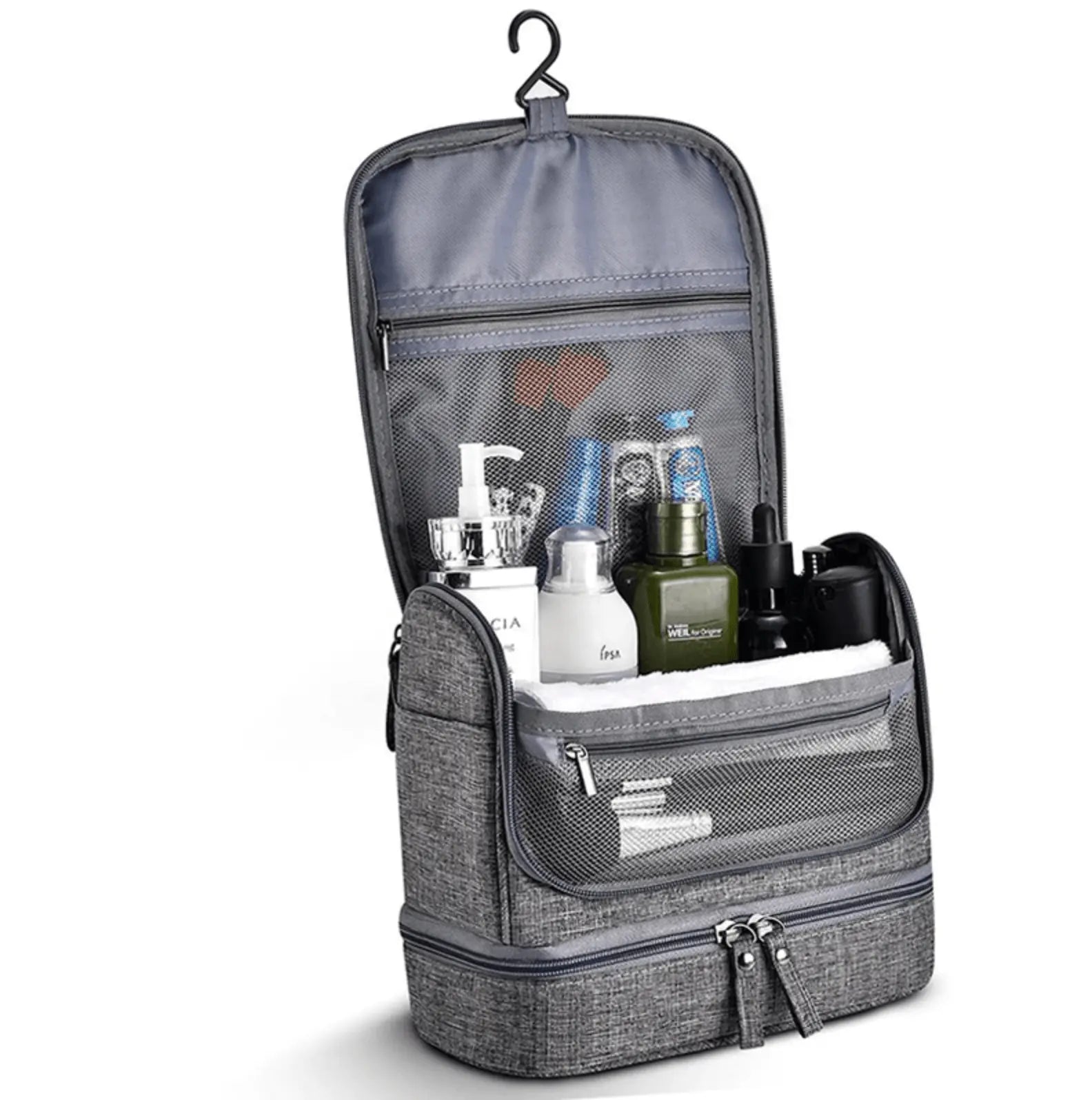 Trousse Toilette Homme Look Travel Bag Gris - Voyage Serein