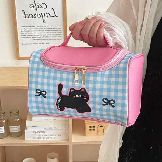Trousse de Toilette Bebe Chat à Rayures - Voyage Serein