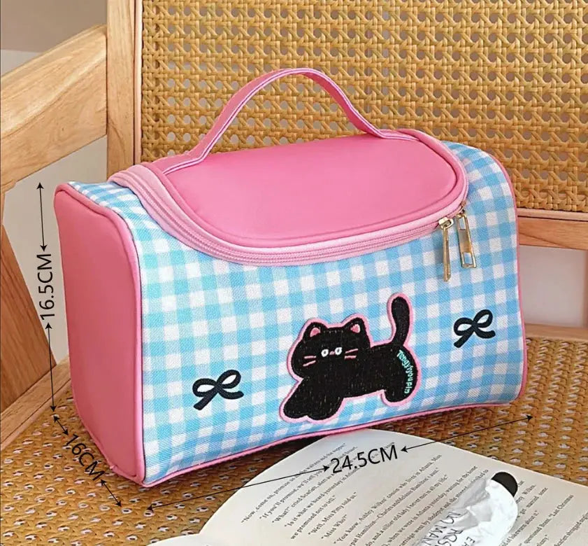 Trousse de Toilette Bebe Chat à Rayures - Voyage Serein