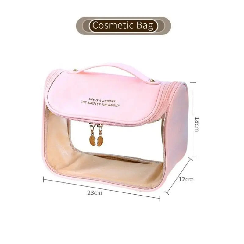 Trousse de Toilette à Suspendre Élégante et Transparente - Voyage Serein