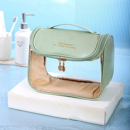 trousse de toilette femme suspendre tendance transparente