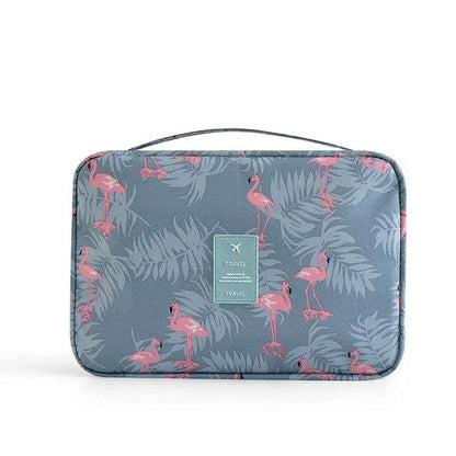 trousse de toilette voyage flamant rose