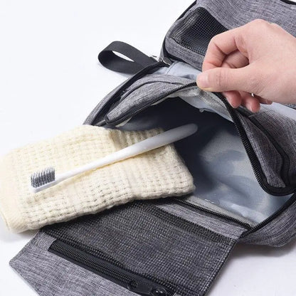 Trousse de Toilette à Suspendre Look TravelBasics Grise - Voyage Serein