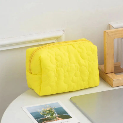 Trousse de toilette femme matelassée à fleurs - Voyage Serein