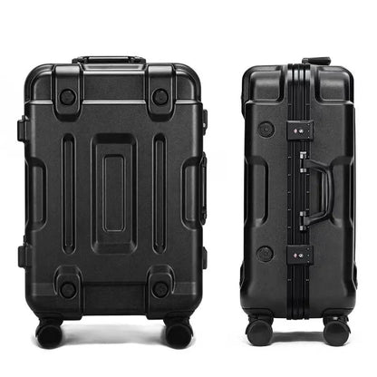 Valise Cabine Aspect Aluminium et Robuste - Voyage Serein