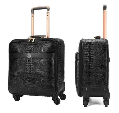 Valise Cabine Aspect Peau de Crocodile - Voyage Serein