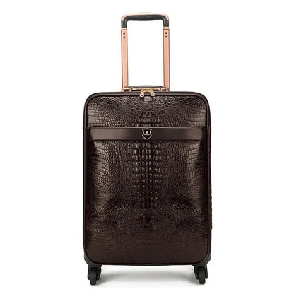 Valise Cabine Aspect Peau de Crocodile - Voyage Serein
