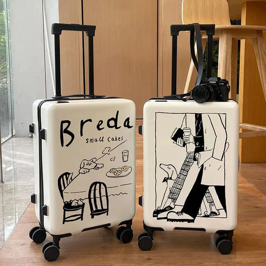 Valise Cabine à Motif Artistique - Voyage Serein